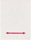 Artist: b'LEXIER, Micah' | Title: b'Untitled [Red arrow (double ended)]' | Date: 2005 | Technique: b'screenprint, printed in colour, from two stencils'