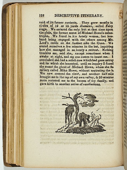 Title: not titled [man and dead kangaroo]. | Date: 1830 | Technique: wood-engraving, printed in black ink, from one plate