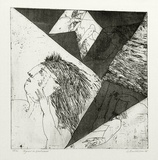 Artist: BALDESSIN, George | Title: Figure in enclosure. | Date: 1965 | Technique: etching and aquatint, printed in black ink, from one plate