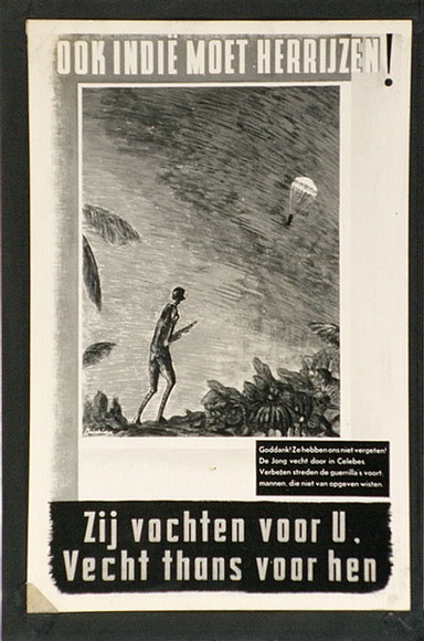 Artist: b'Bainbridge, John.' | Title: b'Ook Indie moet herrijzen!: Gaddank! Ze hebben ons niet vergeten.' | Date: (1944) | Technique: b'gelatin silver photograph' Artist: b'Bainbridge, John.' | Title: b'Ook Indie moet herrijzen!: Gaddank! Ze hebben ons niet vergeten.' | Date: (1944) | Technique: b'gelatin silver photograph'