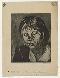 Artist: Groblicka, Lidia | Title: My sister Ania | Date: 1955-56 | Technique: etching and aquatint, printed in black ink, from one plate
