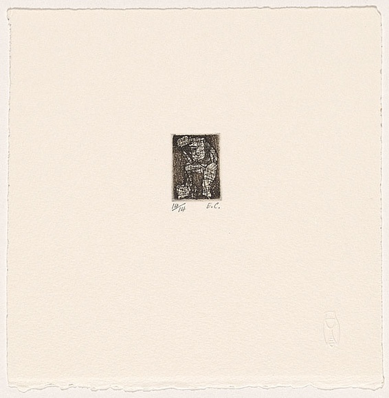 Artist: b'Cummings, Elizabeth.' | Title: b'Nude with lifted knee' | Date: 2005 | Technique: b'etching and aquatint, printed in black ink, from one plate'