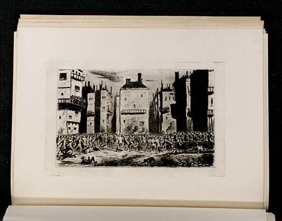Artist: b'Coveny, Christopher.' | Title: bSykes in Jacob's Island. | Date: 1882 | Technique: b'etching, printed in black ink, from one plate' Artist: b'Coveny, Christopher.' | Title: bSykes in Jacob's Island. | Date: 1882 | Technique: b'etching, printed in black ink, from one plate'
