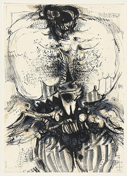 Artist: b'Hessing, Leonard.' | Title: b'The jungle' | Date: 1964 | Technique: b'lithograph, printed in colour, from three zinc plates' Artist: b'Hessing, Leonard.' | Title: b'The jungle' | Date: 1964 | Technique: b'lithograph, printed in colour, from three zinc plates'