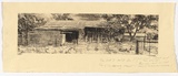 Artist: PORTER, Chris | Title: Untitled [shed] | Date: 1995-96 | Technique: etching, printed in black and sepia ink from one plate.