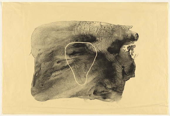 Artist: b'Watson, Judy.' | Title: b'Skull cave' | Date: 1994 | Technique: b'lithograph, printed in black ink, from one stone' | Copyright: b'\xc2\xa9 Judy Watson. Licensed by VISCOPY, Australia' Artist: b'Watson, Judy.' | Title: b'Skull cave' | Date: 1994 | Technique: b'lithograph, printed in black ink, from one stone' | Copyright: b'\xc2\xa9 Judy Watson. Licensed by VISCOPY, Australia'