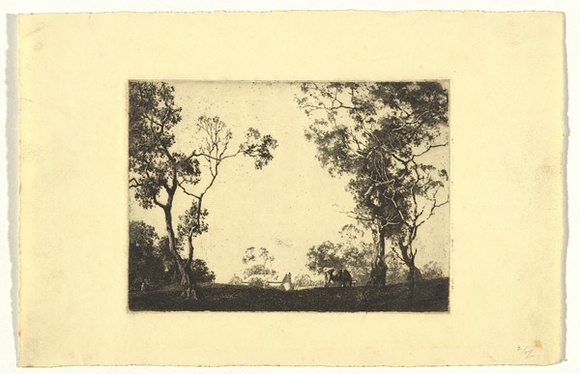 Artist: b'Leason, Percy.' | Title: b'Twilight' | Date: c.1910 | Technique: b'etching, printed in black ink, from one plate' | Copyright: b'Permission granted in memory of Percy Leason' Artist: b'Leason, Percy.' | Title: b'Twilight' | Date: c.1910 | Technique: b'etching, printed in black ink, from one plate' | Copyright: b'Permission granted in memory of Percy Leason'