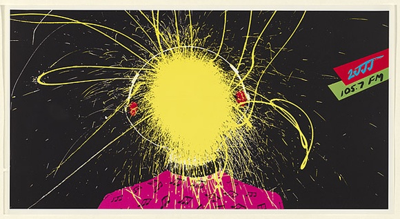 Artist: b'Done, Ken.' | Title: b'Small copy of the large outdoor advertising poster for FM radio station 2JJJ. [One of ten the same].' | Date: 1982 | Copyright: b'\xc2\xa9 Graeme Davey'