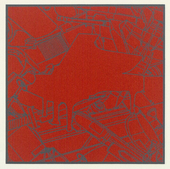 Artist: b'Burgess, Peter.' | Title: b'Object relations I - 3 of 6.' | Date: 1990 | Technique: b'screenprint, printed in colour, from two stencils' Artist: b'Burgess, Peter.' | Title: b'Object relations I - 3 of 6.' | Date: 1990 | Technique: b'screenprint, printed in colour, from two stencils'