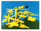 Artist: b'COLEING, Tony' | Title: bIdea for 'to do with blue' sculpture [3]. | Date: 1975 | Technique: b'screenprint, printed in colour, from multiple stencils'