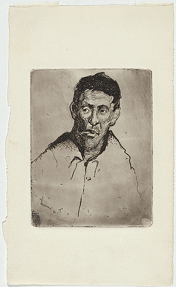 Artist: b'Dyson, Edward Ambrose.' | Title: b'(Soldier smoking a cigarette).' | Date: c.1942 | Technique: b'etching' Artist: b'Dyson, Edward Ambrose.' | Title: b'(Soldier smoking a cigarette).' | Date: c.1942 | Technique: b'etching'