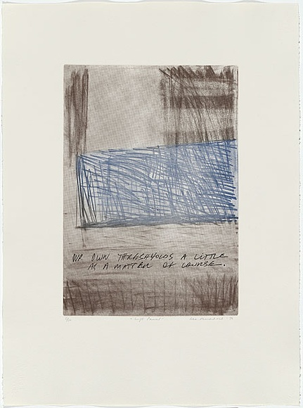 Artist: b'MADDOCK, Bea' | Title: b'Going back (left panel)' | Date: 1976 | Technique: b'etching, printed in colour, from multiple plates' Artist: b'MADDOCK, Bea' | Title: b'Going back (left panel)' | Date: 1976 | Technique: b'etching, printed in colour, from multiple plates'