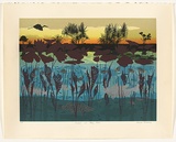 Artist: Newberry, Angela. | Title: Sunset at Mary River. | Date: 1995 | Technique: screenprint, printed in colour, from multiple stencils