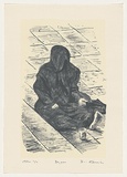 Artist: AMOR, Rick | Title: Beggar | Date: 1992, May | Technique: lithograph, printed in colour, from two plates | Copyright: Image reproduced courtesy the artist and Niagara Galleries, Melbourne