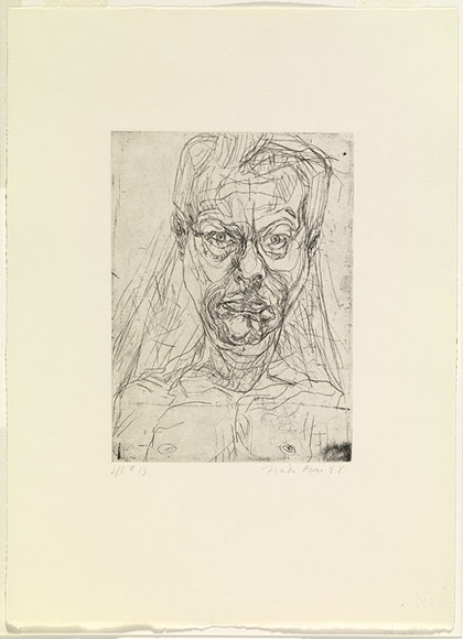 Artist: b'PARR, Mike' | Title: b'Hybridia 13.' | Date: 1989 | Technique: b'etching, printed in black ink, from one zinc plate'