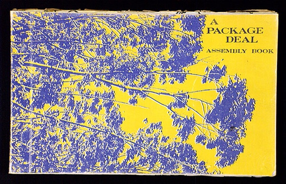 Artist: b'Burns, Tim.' | Title: b'A package deal: assembly book. [Sydney]: Art Workers Collective, 1974.' | Date: 1974 | Technique: b'screenprint on colour offset-lithograph'
