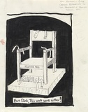 Artist: Wonderful Art Nuances Club. | Title: But Dick, this won't work either!. (Poster supporting SEC maintenance workers' strike, La Trobe Valley, Victoria, 1977). | Date: (1977) | Technique: brush and ink on ballpoint pen