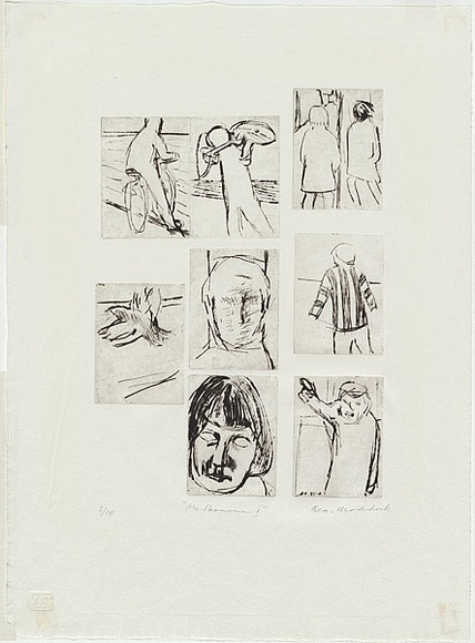 Artist: b'MADDOCK, Bea' | Title: b'Melbourne I' | Date: 1967 | Technique: b'drypoints, printed in black ink, each from one copper plate' Artist: b'MADDOCK, Bea' | Title: b'Melbourne I' | Date: 1967 | Technique: b'drypoints, printed in black ink, each from one copper plate'