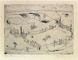 Artist: b'MACQUEEN, Mary' | Title: b'War economy' | Date: 1963 | Technique: b'etching, printed in black ink with plate-tone, from one plate; additions in pencil' | Copyright: b'Courtesy Paulette Calhoun, for the estate of Mary Macqueen'
