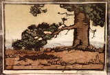 Artist: OGILVIE, Helen | Title: Landscape | Date: 1932 | Technique: linocut, printed in colour, from multiple blocks