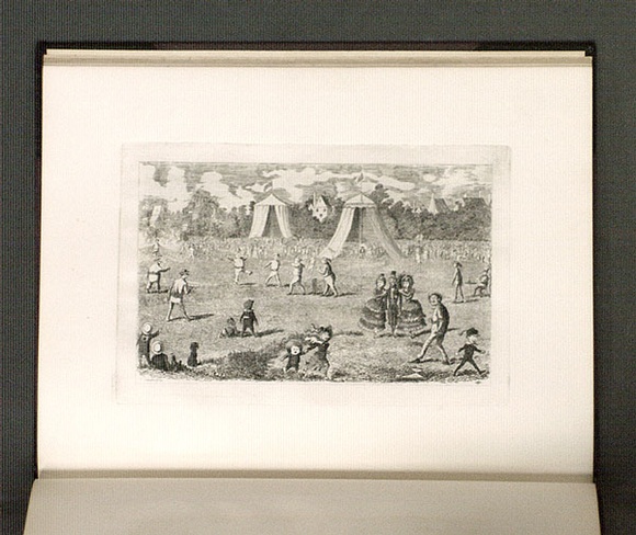 Artist: Coveny, Christopher. | Title: The cricket match at Muggleton. | Date: 1882 | Technique: etching, printed in black ink, from one plate
