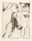 Artist: BALDESSIN, George | Title: Design for sculpture. | Date: 1964 | Technique: etching and drypoint, printed in black ink, from one copper plate