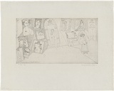 Artist: WALKER, Murray | Title: Filles de Joie. | Date: 1974 | Technique: etching, printed in black ink, from one plate