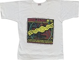 Artist: REDBACK GRAPHIX | Title: T-shirt: Bush Radio. | Date: 1986 | Technique: screenprint, printed in colour, from four stencils | Copyright: © Michael Callaghan, Redback Graphix