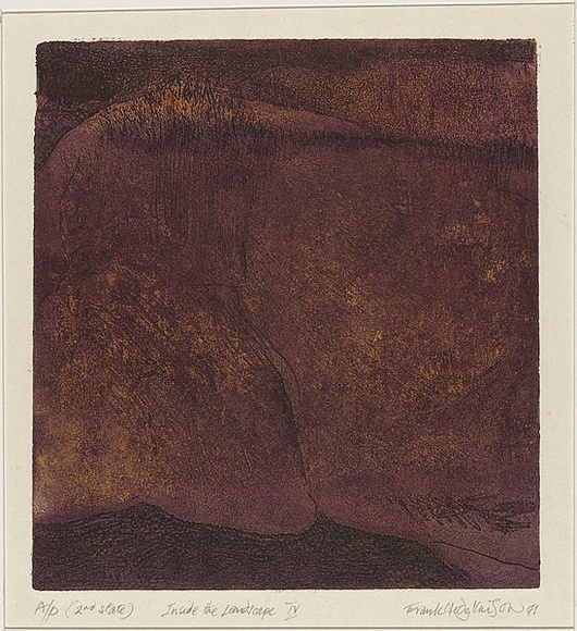 Artist: Hodgkinson, Frank. | Title: Inside the landscape IV | Date: 1971 | Technique: hard ground etching and deep etching, printed by the oil viscosity method, from one plate