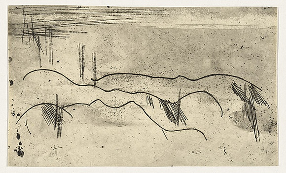 Artist: b'WILLIAMS, Fred' | Title: b'Mountain landscape. Number 2' | Date: 1965-66 | Technique: b'etching, engraving, rough biting and mezzotint, printed in black ink, from one copper plate' | Copyright: b'\xc2\xa9 Fred Williams Estate' Artist: b'WILLIAMS, Fred' | Title: b'Mountain landscape. Number 2' | Date: 1965-66 | Technique: b'etching, engraving, rough biting and mezzotint, printed in black ink, from one copper plate' | Copyright: b'\xc2\xa9 Fred Williams Estate'