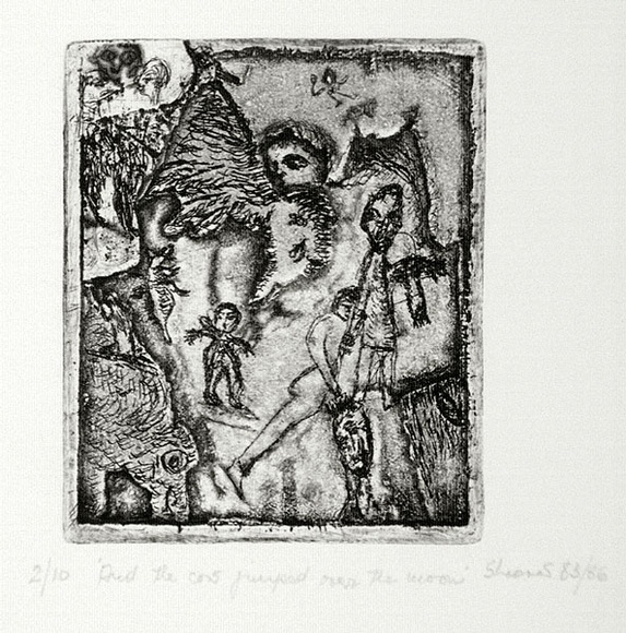 Artist: b'Shearer, Mitzi.' | Title: b'And the cow jumped over the moon' | Date: 1983