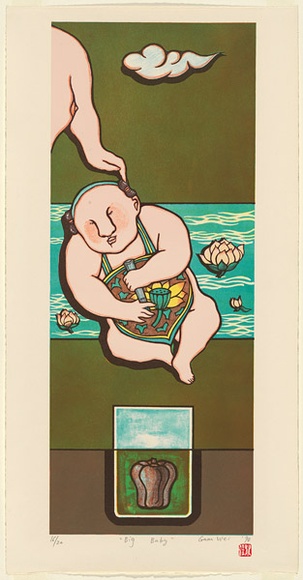 Artist: b'Guan Wei.' | Title: b'Big baby' | Date: 1994 | Technique: b'lithograph, printed in colour, from multiple plates'