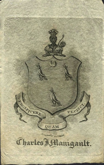Artist: Clayton, Samuel. | Title: Bookplate for Charles Izard Manigault. | Date: 1818 (documentation)