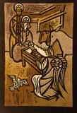 Artist: de Kesler, Thomas. | Title: Holy Family. | Date: 1961 | Technique: linocut, printed in colour, from four blocks | Copyright: © Thomas de Kessler