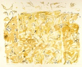 Artist: MACQUEEN, Mary | Title: Hillside with fauna | Date: 1976 | Technique: lithograph, printed in colour, from multiple plates | Copyright: Courtesy Paulette Calhoun, for the estate of Mary Macqueen