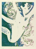 Artist: Stringer, John. | Title: Icarus. | Date: c.1963 | Technique: linocut, printed in colour, from multiple blocks