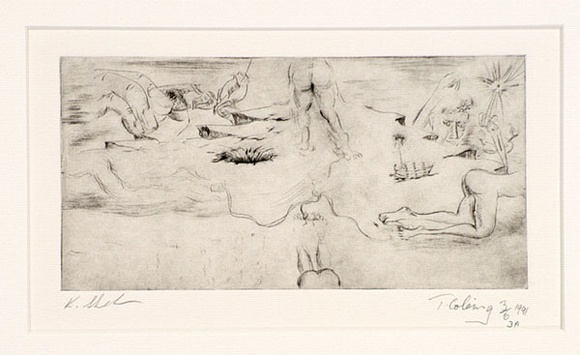 Artist: b'COLEING, Tony' | Title: b'The Hospital Years.' | Date: 1991 | Technique: b'drypoint, printed in black ink, from one plate' Artist: b'COLEING, Tony' | Title: b'The Hospital Years.' | Date: 1991 | Technique: b'drypoint, printed in black ink, from one plate'