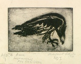 Artist: Cilento, Margaret. | Title: Eagle feeding. | Date: 1950 | Technique: etching and aquatint, printed in black ink with plate-tone, from one plate