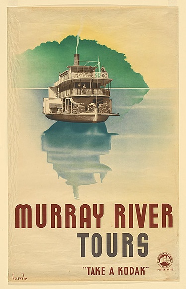 Artist: b'Sellheim, Gert.' | Title: b'Travel poster: (Murray River tours).' | Date: (1930-39) | Technique: b'lithograph; photo-lithograph, printed in colour, from multiple plates' | Copyright: b'\xc2\xa9 Nik Sellheim, courtesy Josef Lebovic Gallery' Artist: b'Sellheim, Gert.' | Title: b'Travel poster: (Murray River tours).' | Date: (1930-39) | Technique: b'lithograph; photo-lithograph, printed in colour, from multiple plates' | Copyright: b'\xc2\xa9 Nik Sellheim, courtesy Josef Lebovic Gallery'