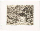 Artist: b'PLATT, Austin' | Title: b'Landscape near Tumut, NSW' | Date: c.1987 | Technique: b'etching, printed in black ink, from one plate'