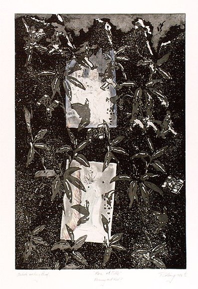 Artist: b'COLEING, Tony' | Title: b'Mere et fille Mommy and kid.' | Date: 1984 | Technique: b'etching and aquatint, printed in black ink, from one zinc plate; hand-coloured' Artist: b'COLEING, Tony' | Title: b'Mere et fille Mommy and kid.' | Date: 1984 | Technique: b'etching and aquatint, printed in black ink, from one zinc plate; hand-coloured'