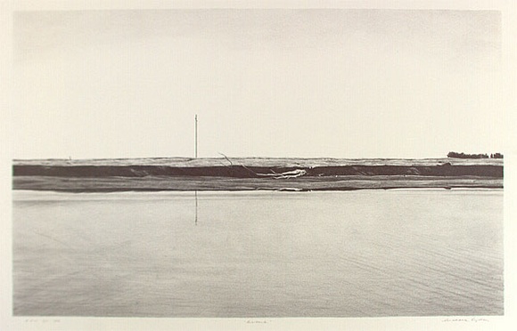 Artist: b'Sydney, Grahame C.' | Title: b'Riverbank' | Date: 1992 | Technique: b'lithograph, printed in black ink, from one stone' Artist: b'Sydney, Grahame C.' | Title: b'Riverbank' | Date: 1992 | Technique: b'lithograph, printed in black ink, from one stone'