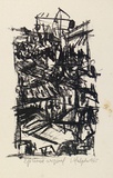 Artist: Halpern, Stacha. | Title: not titled [Paris scene] | Date: 1965 | Technique: lithograph, printed in black ink, from one stone [or plate]