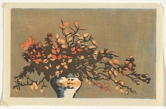 Artist: b'Allport, C.L.' | Title: b'(Autumn leaves).' | Date: 1930 | Technique: b'linocut, printed in colour, from multiple blocks' Artist: b'Allport, C.L.' | Title: b'(Autumn leaves).' | Date: 1930 | Technique: b'linocut, printed in colour, from multiple blocks'