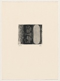 Artist: Friend, Ian. | Title: not titled V (geometric forms) | Date: 1989, May | Technique: etching and drypoint, printed in black ink, from one plate | Copyright: © Ian Friend