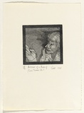 Artist: Todd, Geoff. | Title: Portrait of a photo of Peter Timms number 2 | Date: 1978 | Technique: etching and aquatint, printed in black ink, from one plate | Copyright: This work appears on screen courtesy of the artist and copyright holder