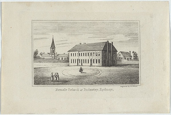 Artist: b'Wilson, William.' | Title: b'Female School of Industry.' | Date: 1832 | Technique: b'engraving, printed in black ink, from one plate' Artist: b'Wilson, William.' | Title: b'Female School of Industry.' | Date: 1832 | Technique: b'engraving, printed in black ink, from one plate'