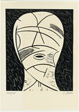 Artist: SELLBACH, Udo | Title: Head II. | Date: 1985 | Technique: linocut