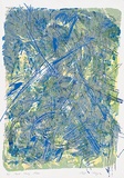 Artist: MEYER, Bill | Title: Bush study blue | Date: 1987 | Technique: screenprint, printed in ten colours, from one direct emulsion reduction screen and one hand drawn charcoal on acetate indirect photo screen | Copyright: © Bill Meyer