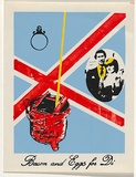 Artist: b'Megalo Screenprinting Collective.' | Title: b'Envelope: Bacon and eggs for Di' | Date: 1981 | Technique: b'screenprint, printed in colour, from four stencils'